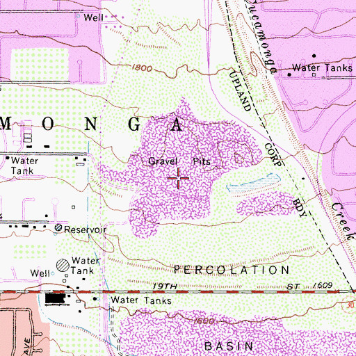 Topographic Map of Desilting Basin 3 87-002 Dam, CA