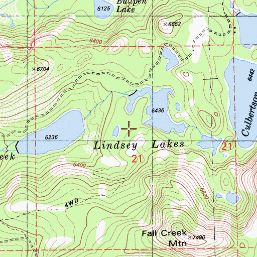 Topographic Map of Mid Lindsey Lake 97-041 Dam, CA