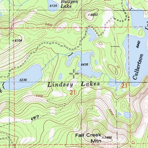 Topographic Map of Mid Lindsey Lake 97-041 Dam, CA