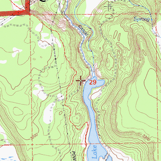 Topographic Map of Hat Creek Number 2 Diversion 97-109 Dam, CA