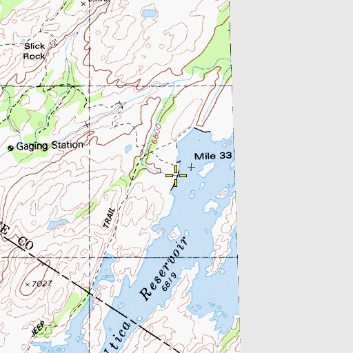 Topographic Map of Utica 99-006 Dam, CA