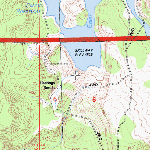 Topographic Map of S X 112 Dam, CA