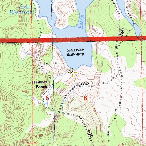 Topographic Map of S X 112 Dam, CA