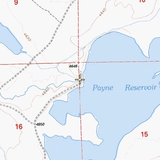 Topographic Map of Payne 143 Dam, CA
