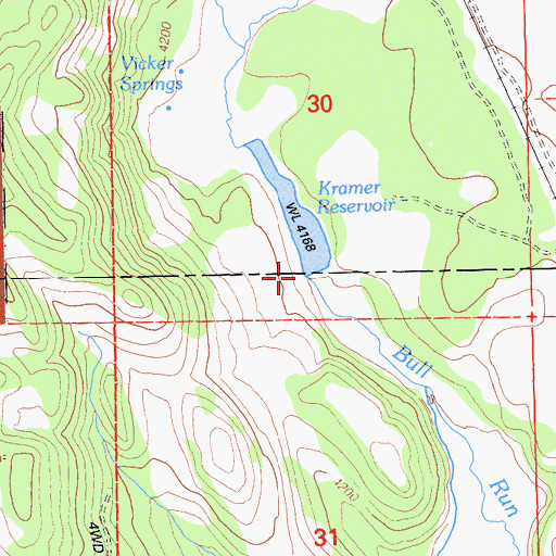 Topographic Map of Kramer 156-006 Dam, CA