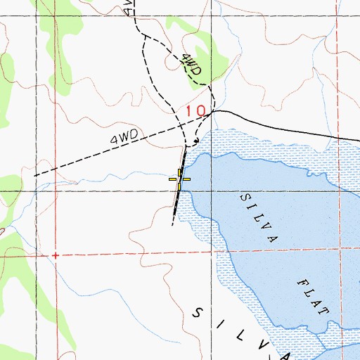Topographic Map of Silva Flat 232 Dam, CA