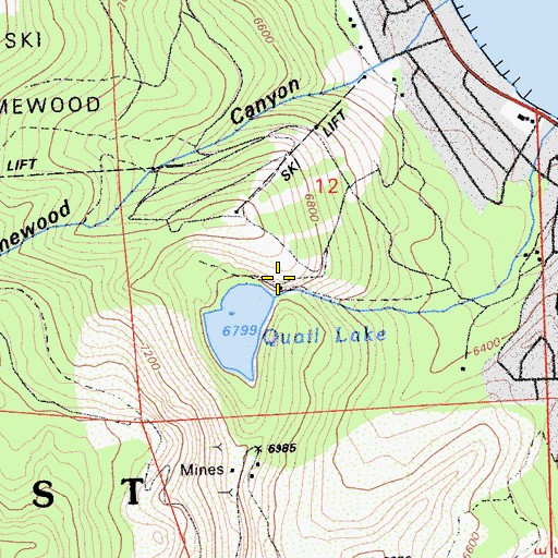 Topographic Map of Quail Lake 326 Dam, CA