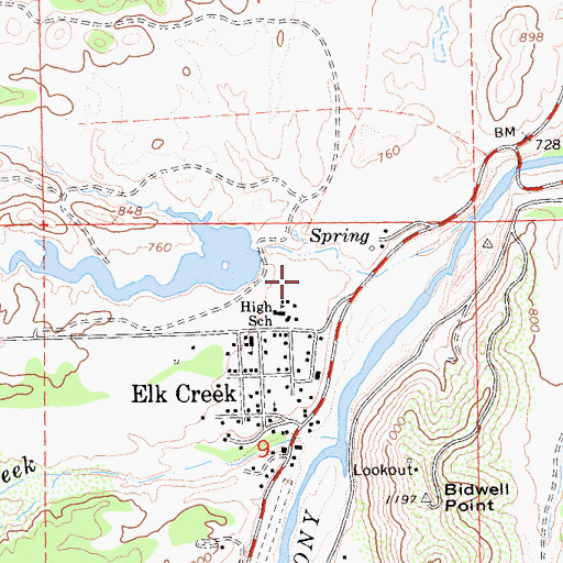 Topographic Map of E A Wright 371 Dam, CA