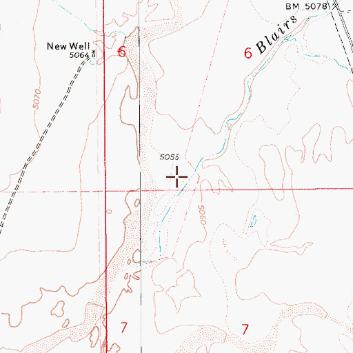 Topographic Map of Blairs Spring Wash, AZ