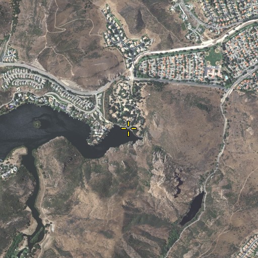 Aerial/Satellite Image of Lake Sherwood 765 Dam, CA