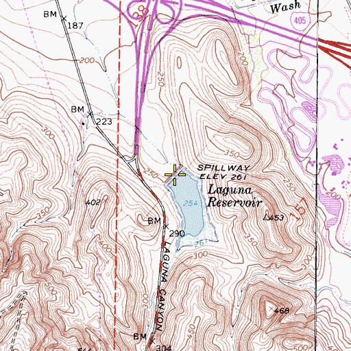 Topographic Map of Laguna 793-005 Dam, CA