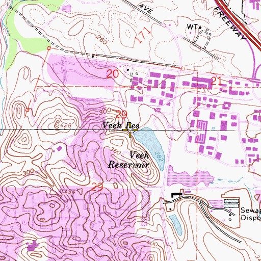 Topographic Map of Veeh 796 Dam, CA
