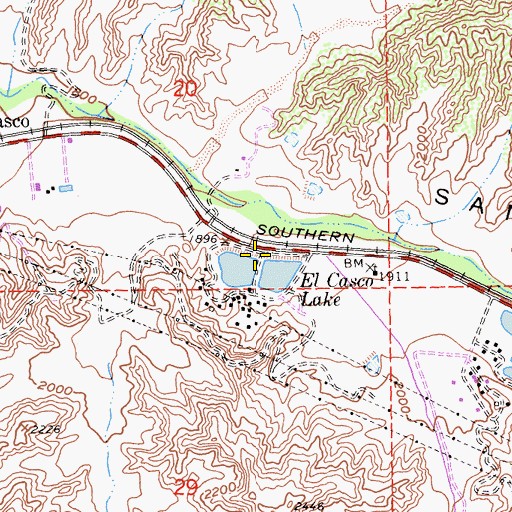 Topographic Map of El Casco 822 Dam, CA