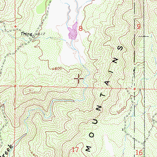 Topographic Map of Thing Valley 856 Dam, CA