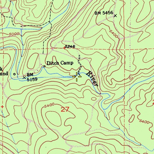Topographic Map of Robbs Peak 1009-006 Dam, CA