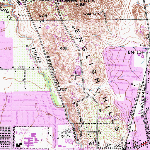 Topographic Map of Bascherini 1016 Dam, CA