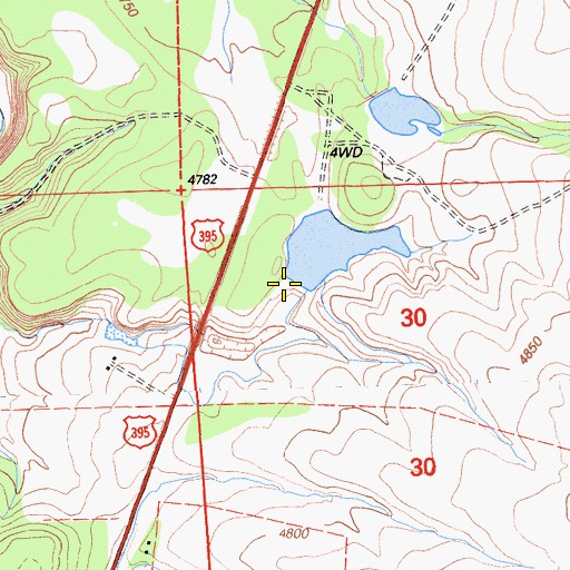 Topographic Map of Shedd 1121 Dam, CA