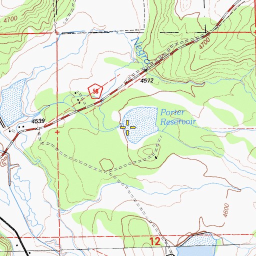 Topographic Map of James Porter 1123-002 Dam, CA