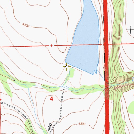 Topographic Map of Iverson 1239 Dam, CA