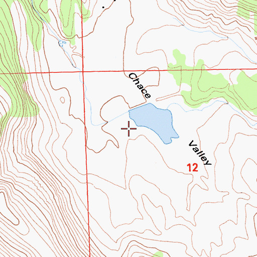 Topographic Map of Chace Valley 1243 Dam, CA