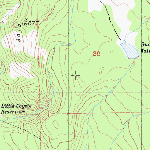 Topographic Map of Spaulding 1246 Dam, CA