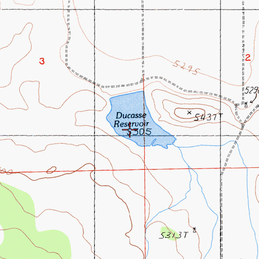Topographic Map of Antelope 1249-003 Dam, CA