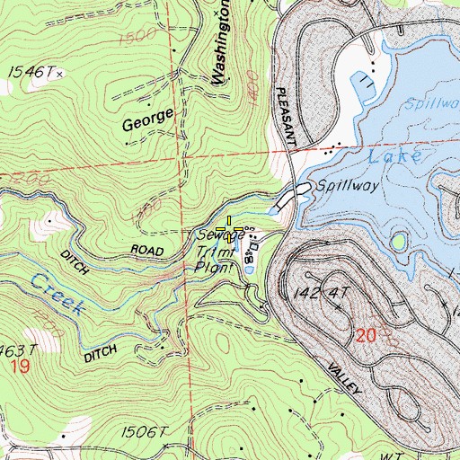 Topographic Map of Lake Wildwood, CA