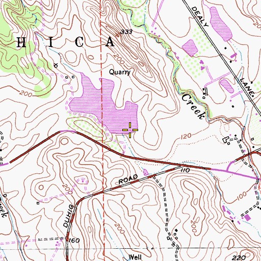 Topographic Map of Wine Lake 1412 Dam, CA