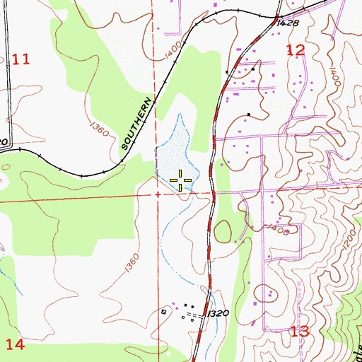 Topographic Map of Barnett 1464 Dam, CA