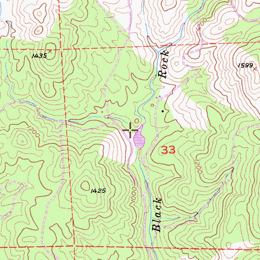 Topographic Map of Abrams 3462-002 Dam, CA