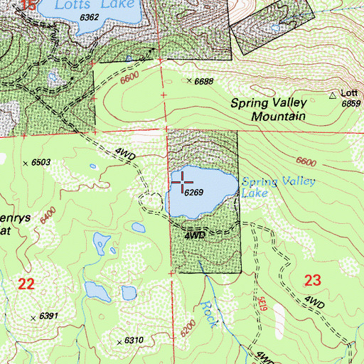 Topographic Map of Spring Valley Lake 1-073 Dam, CA