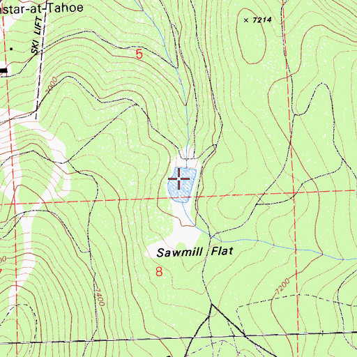 Topographic Map of Reservoir A 1086 Dam, CA