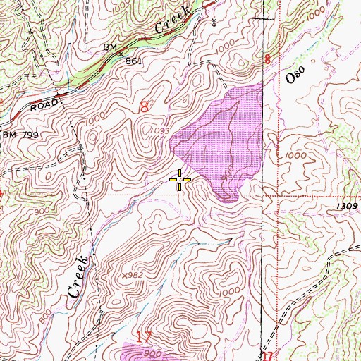 Topographic Map of Upper Oso 2013 Dam, CA