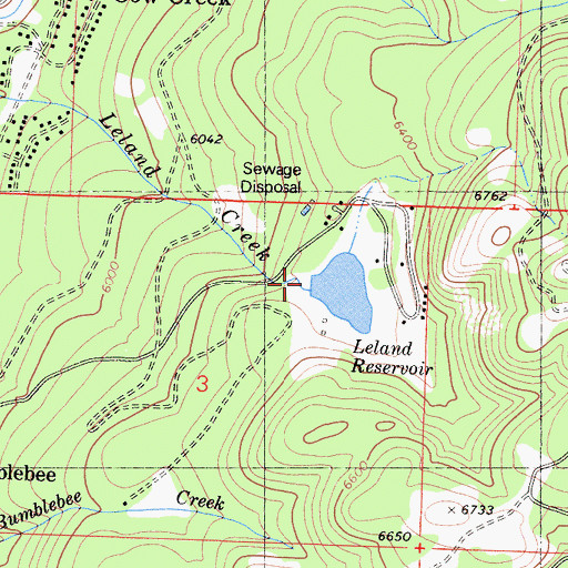 Topographic Map of Leland Meadows 559 Dam, CA
