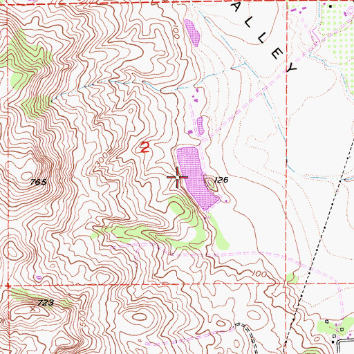 Topographic Map of Terminal Reservoir, CA