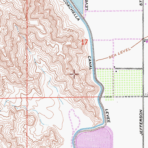 Topographic Map of West Side Detention Dike Number 3 Dam, CA