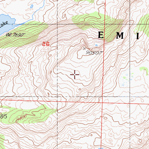 Topographic Map of Bear Lake Dam, CA