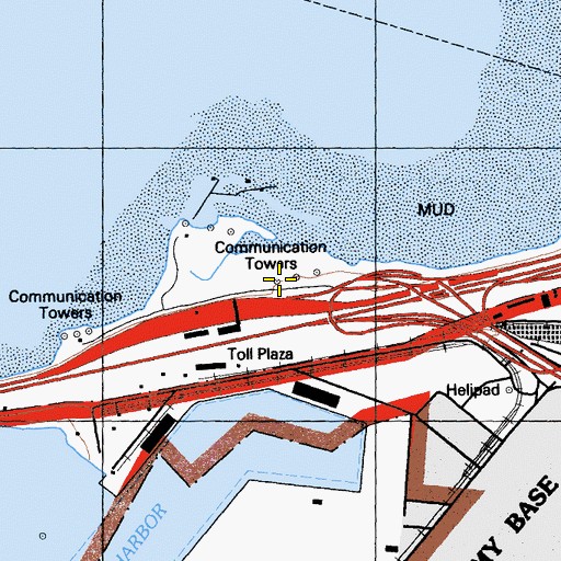 Topographic Map of KIQI-AM (San Francisco), CA