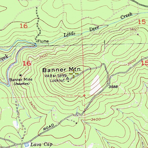 Topographic Map of KJFA-FM (Grass Valley), CA