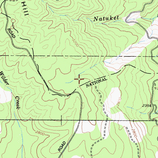 Topographic Map of Prospect Hill Mine, CA