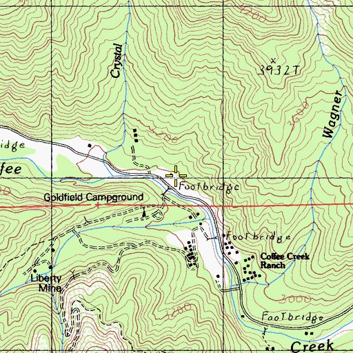 Topographic Map of Coffee, CA