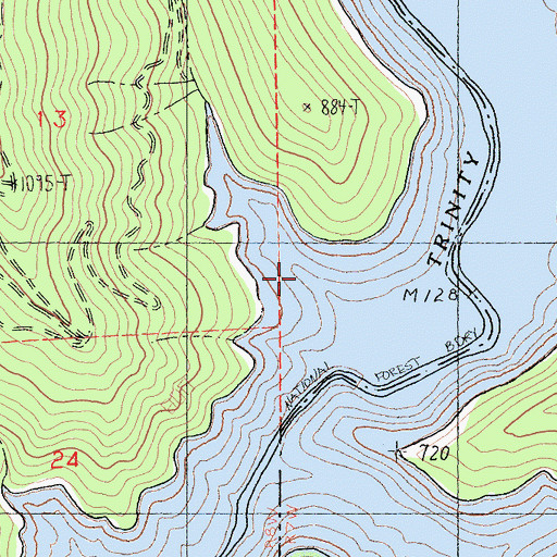 Topographic Map of Moore Gulch, CA