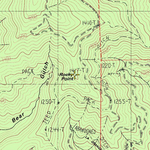Topographic Map of Rocky Point, CA