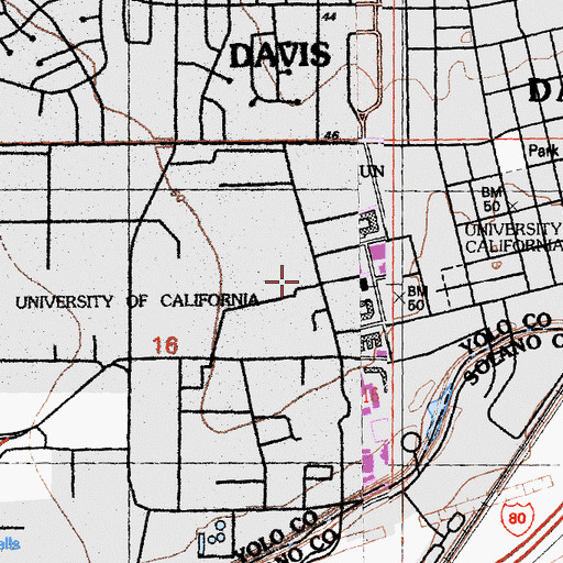 Topographic Map of Asmundson Hall, CA