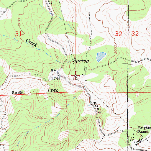 Topographic Map of Diamond Ranch, CA