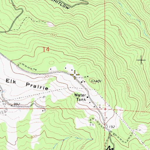 Topographic Map of Excelsior School (historical), CA