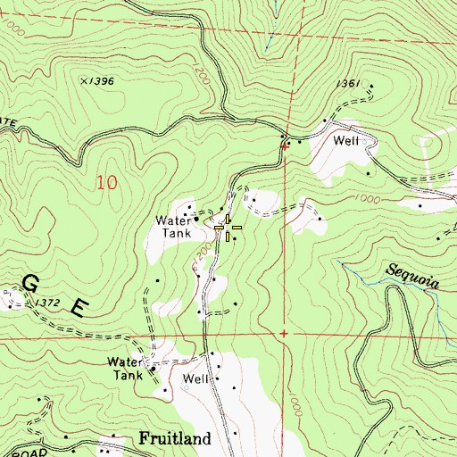 Topographic Map of Fruitland Church (historical), CA