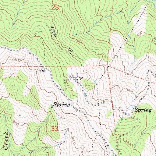 Topographic Map of Perry Ranch, CA