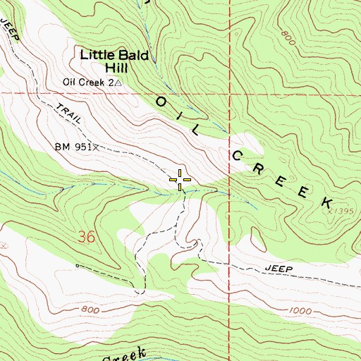 Topographic Map of Woodland Echo Ranch (historical), CA