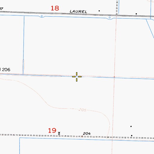 Topographic Map of Last Chance Ditch, CA